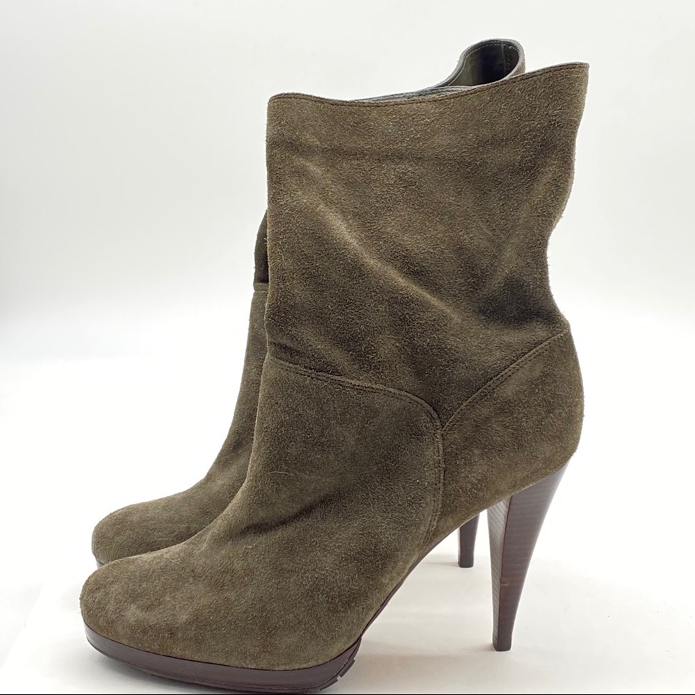 Cole Haan Nike Air Kennedy Green Suede Boots